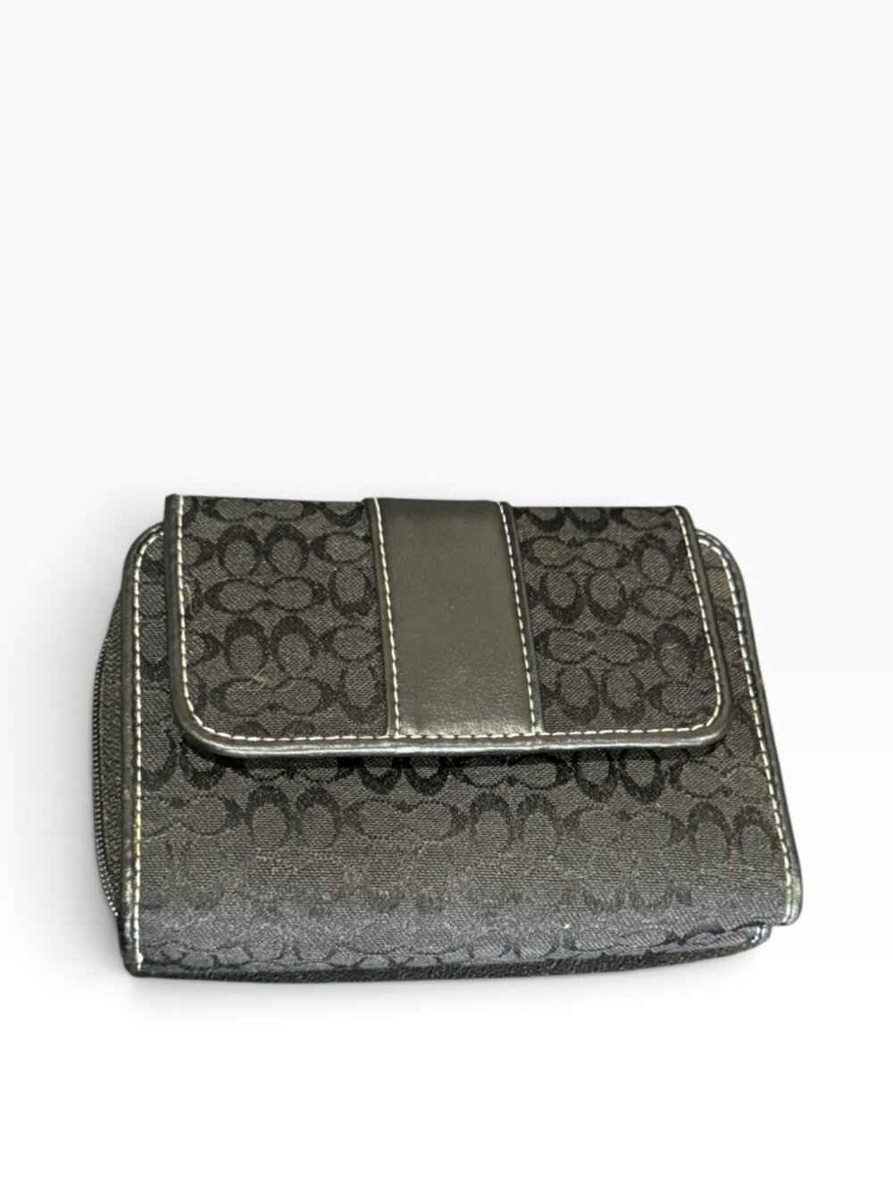 Vintage Coach Jacquard Trifold Wallet